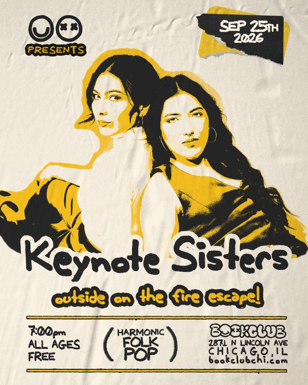 KEYNOTE SISTERS OUTSIDE ON THE FIRE ESCAPE
