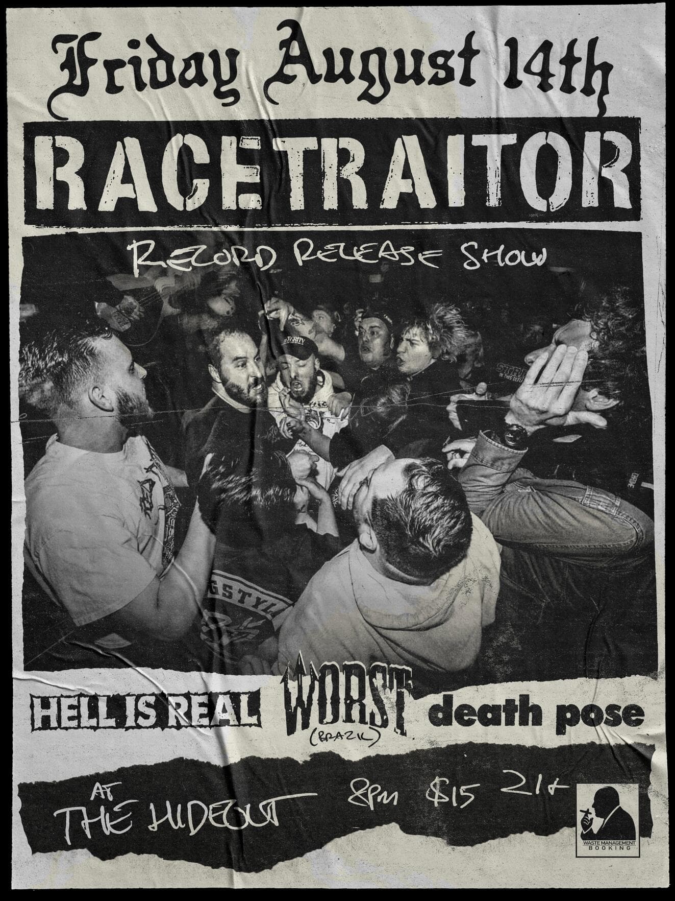 Racetraitor record release show! w/ Death is Real, Worst & death pose