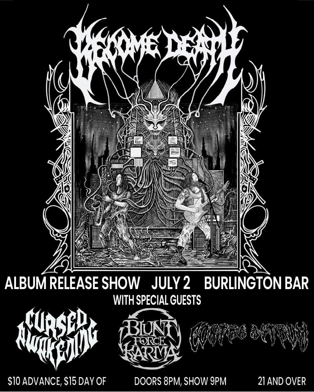 Become Death (album release show) // Cursed Awakening // Blunt Force Karma // Contra Astrum