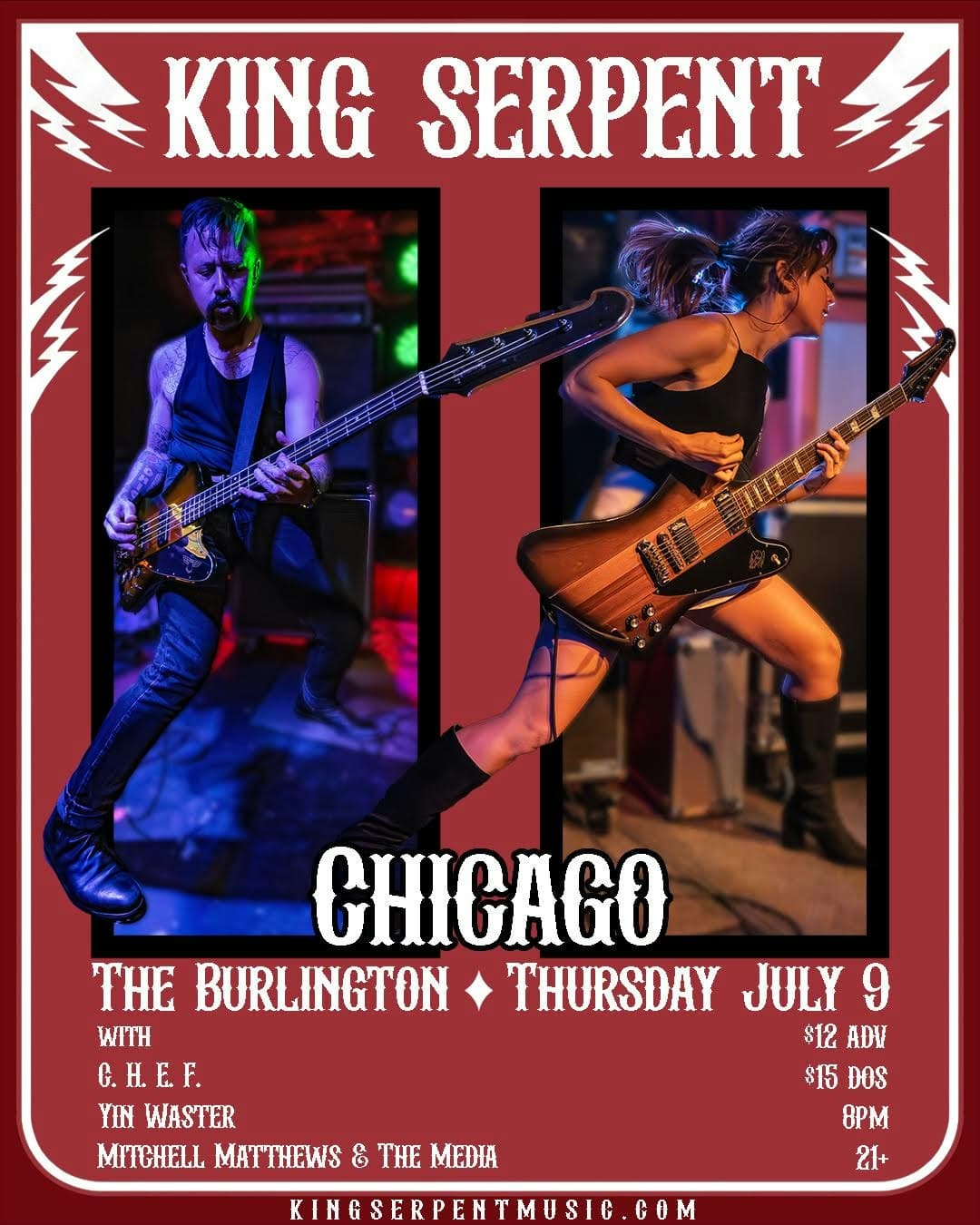 C.H.E.F. // King Serpent // Yin Waster // Mitchell Matthews & The Media