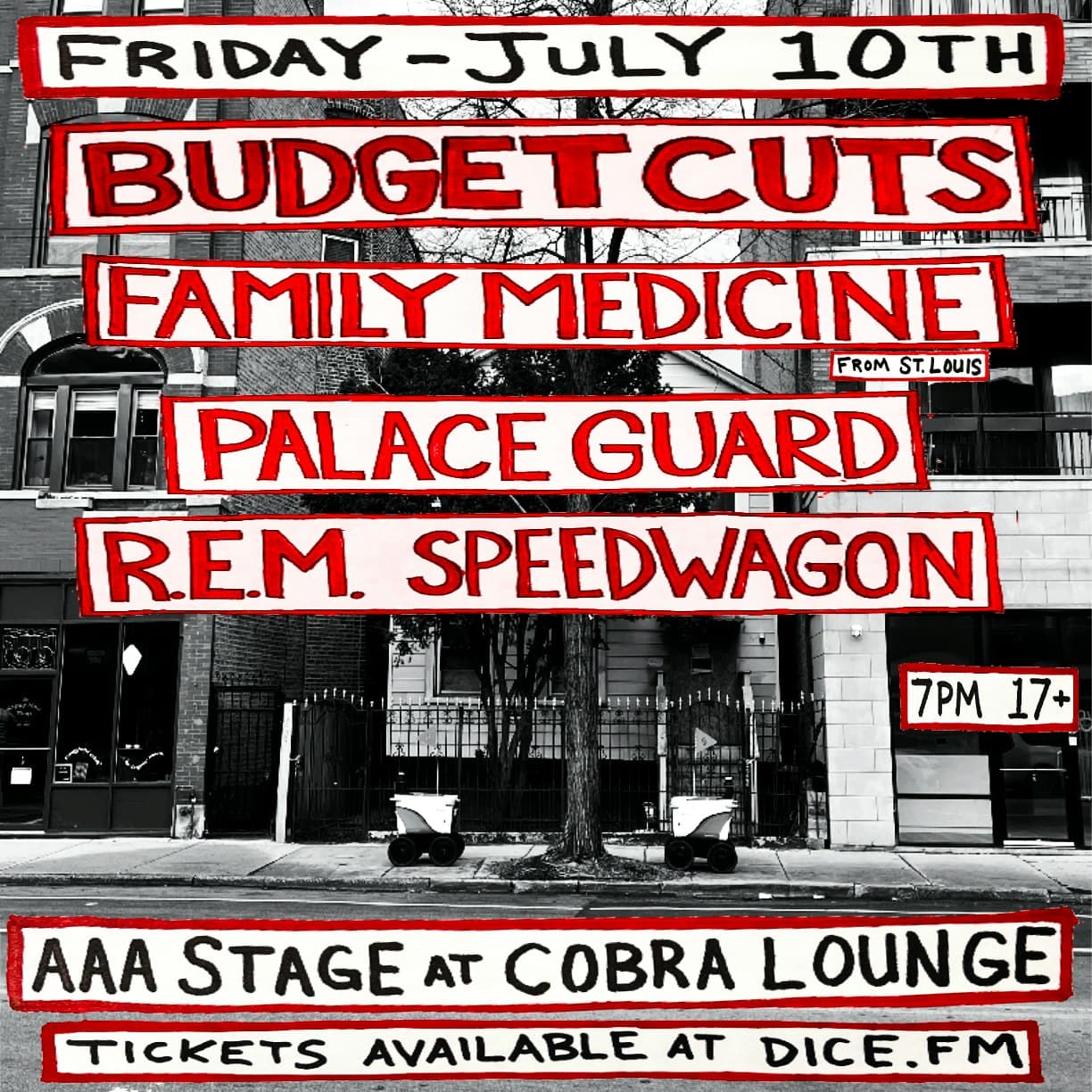 Budget Cuts / Family Medicine / Palace Guard / R.E.M. Speedwagon