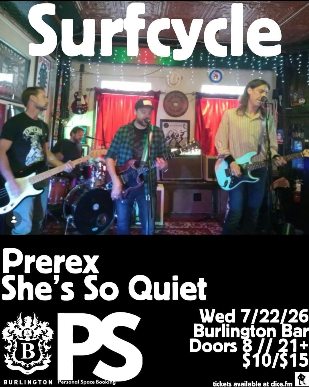 Surfcycle // Prerex // She's So Quiet