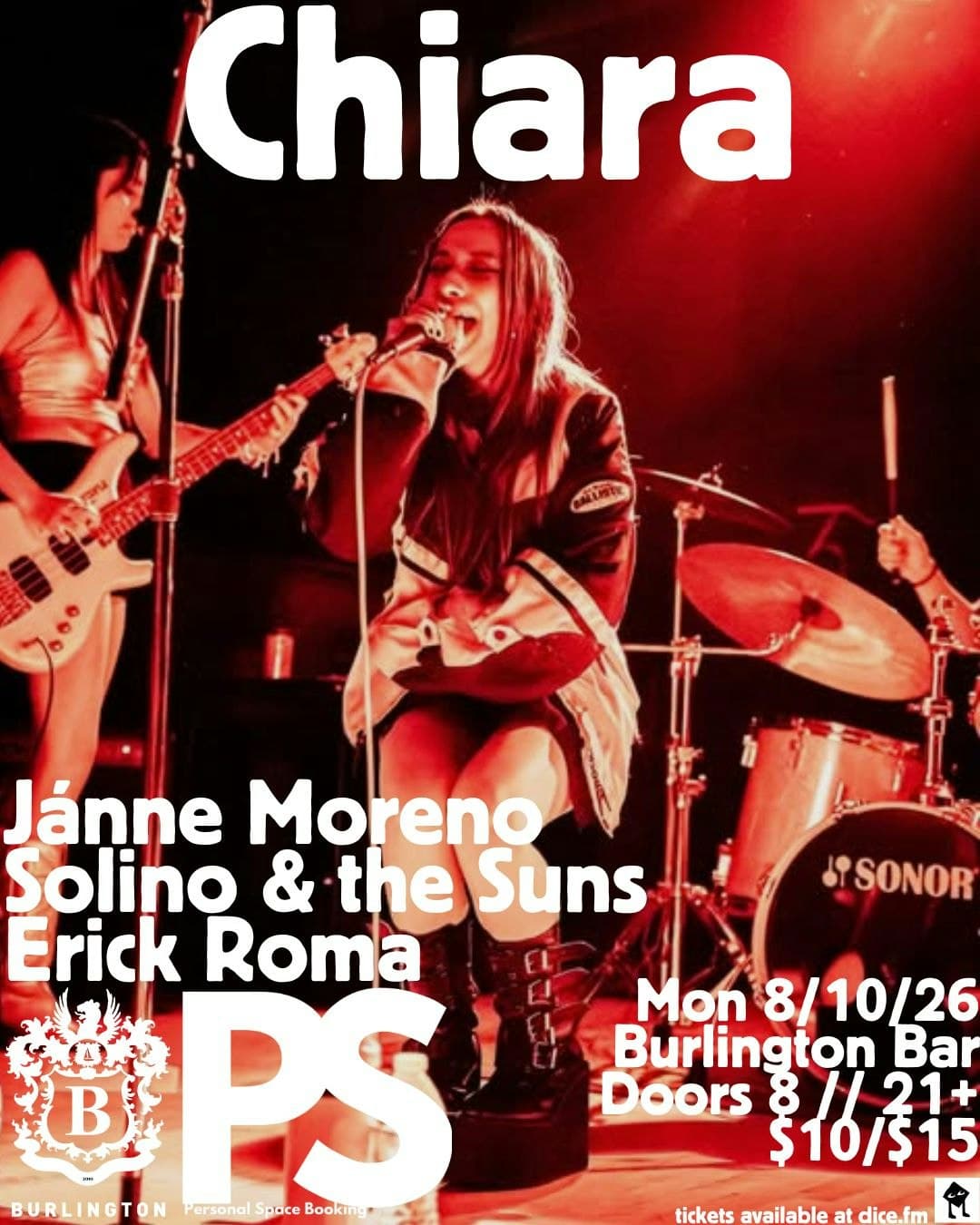 CH!ARA // Jánne Moreno // Solino & the Suns // Erick Roma/