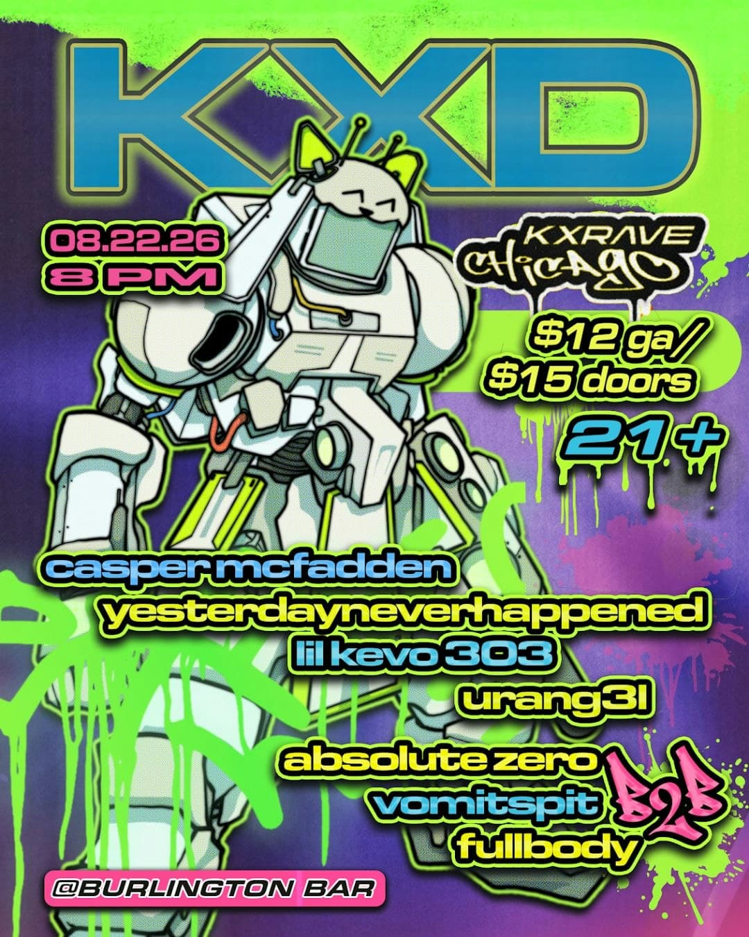 Casper Mcfadden // Yesterdayneverhappened // Lil Kevo 303 // Fullbody b2b Vxmitspit b2b Absolute Zerø // UrAng3l