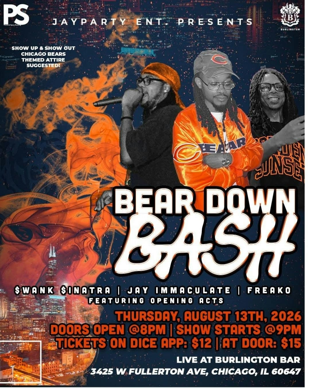 Bear Down Bash w/ Jay Immaculate // Freako// $wank $inatra // // Pmac // Rambo Finesse // DJ Dej