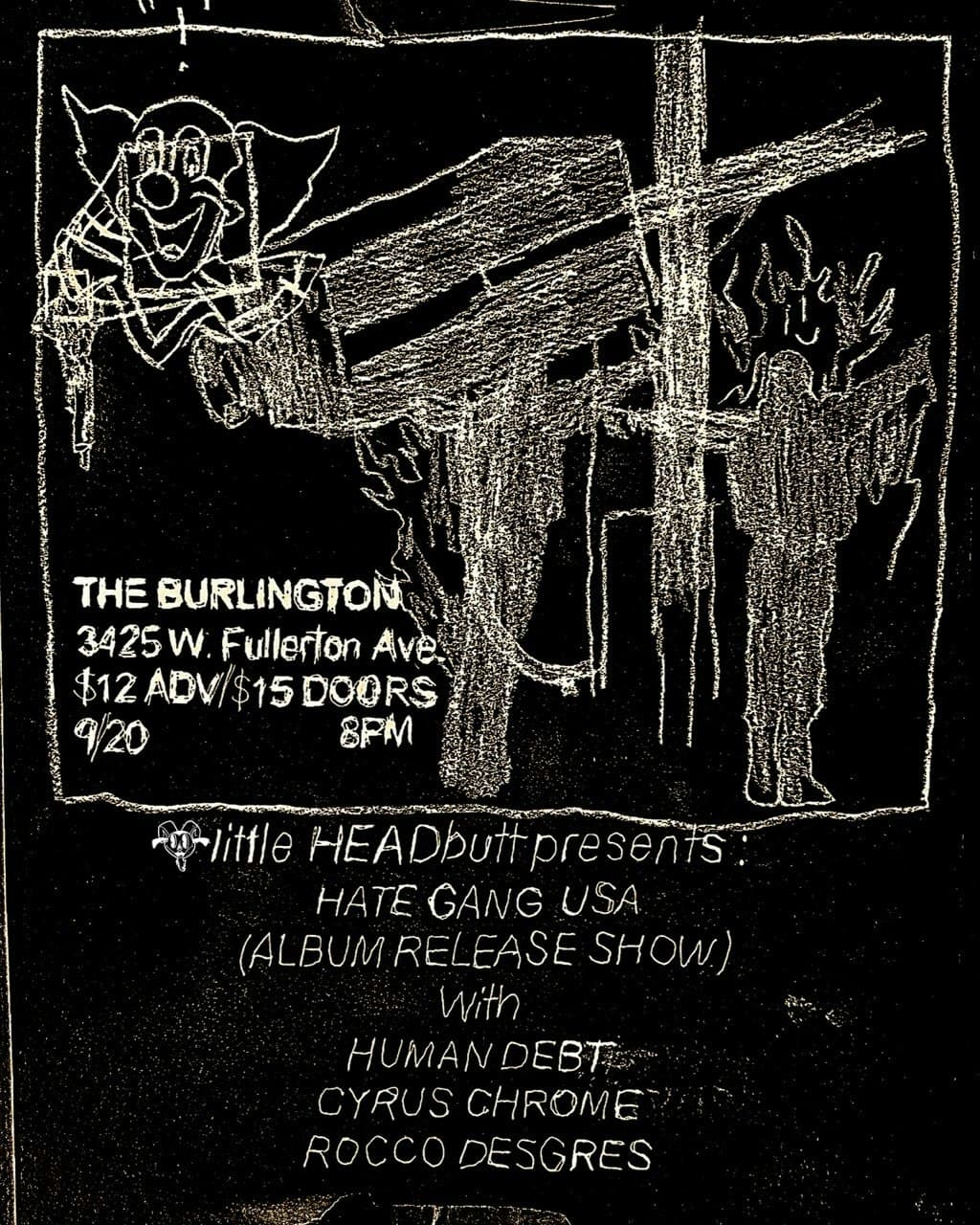 Hate Gang (Album Release Show) // Human Debt // Cyrus Chrome // Rocco Desgres