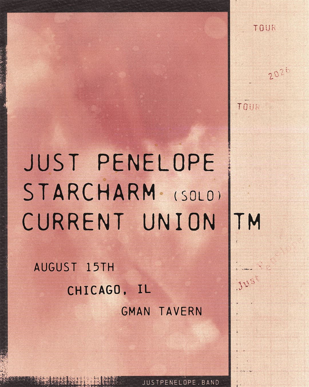 Just Penelope * Starcharm (solo) * Current Union TM