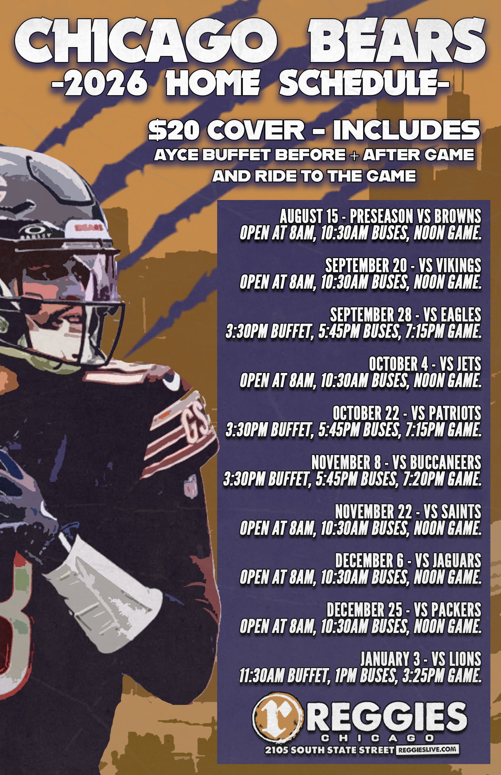 CHICAGO BEARS TAILGATE PARTY