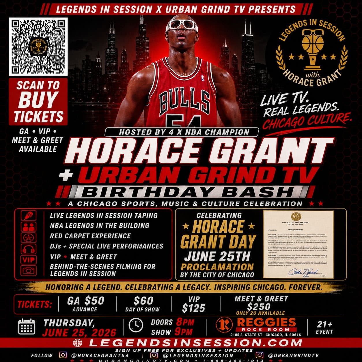 Horace Grant and Urban Grind TV Birthday Bash