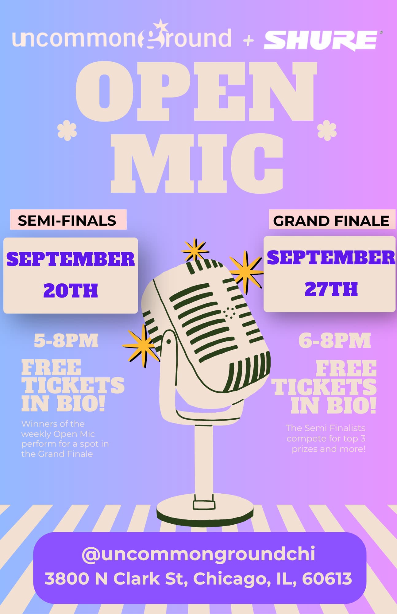 Shure Sponsored Open Mic Semi-Finals